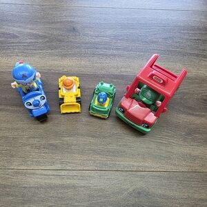 👮‍♀️Bundle of Fisher Price Little People Pizza Delivery, Police & Vehicle Toys